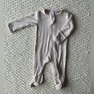 mebie baby newborn zipped footed pajama